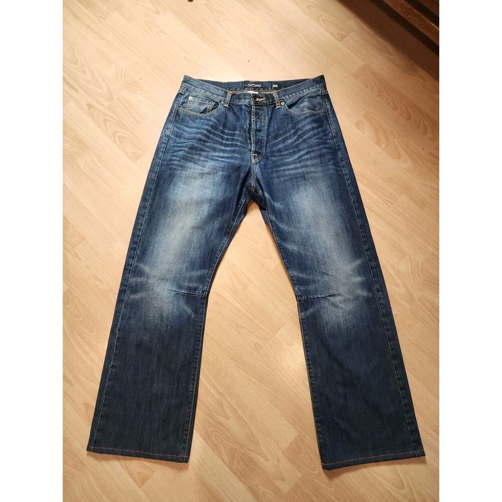 Ed Hardy Jeans Men's Size 36 Hemmed 31.5" Inseam Button Fly